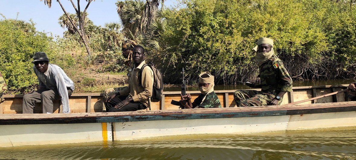 Cameroonian soldiers patrol parts of Lake Chad that have been affected by terrorist activity. (February 2019) Cameroonian soldiers patrol parts of Lake Chad that have been affected by terrorist activity. (February 2019)