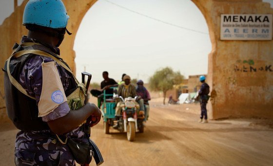 UN Police Patrol Menaka Region in northeastern Mali. UN Police Patrol Menaka Region in northeastern Mali.