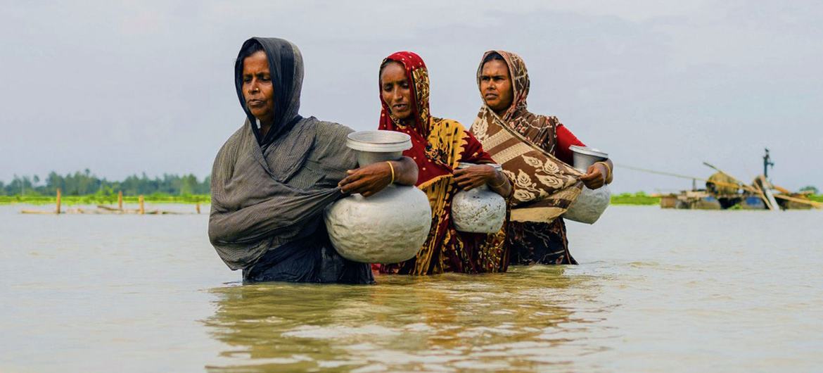 Millions of people in Bangladesh have been impacted by climate shock like flooding. Millions of people in Bangladesh have been impacted by climate shock like flooding.