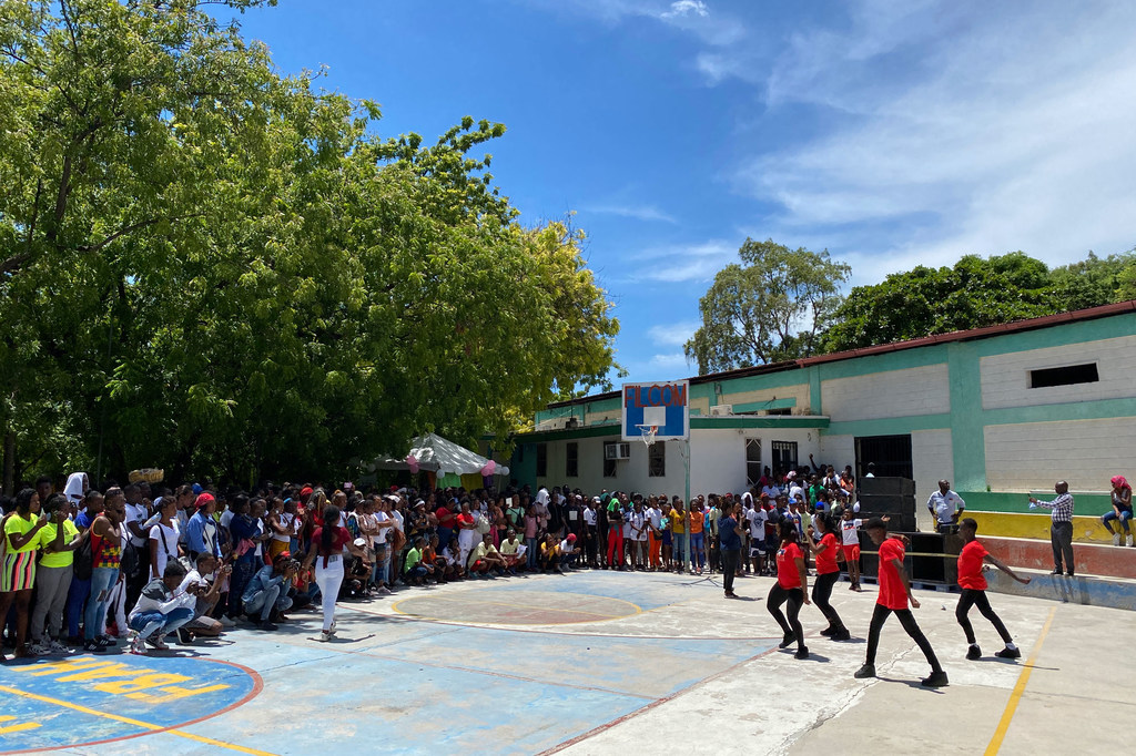 Dancers perform at a youth event in Port-au-Prince, Haiti