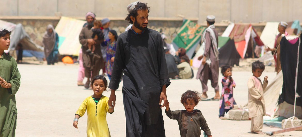 An internally displaces persons camp in Kandahar (file) An internally displaces persons camp in Kandahar (file)