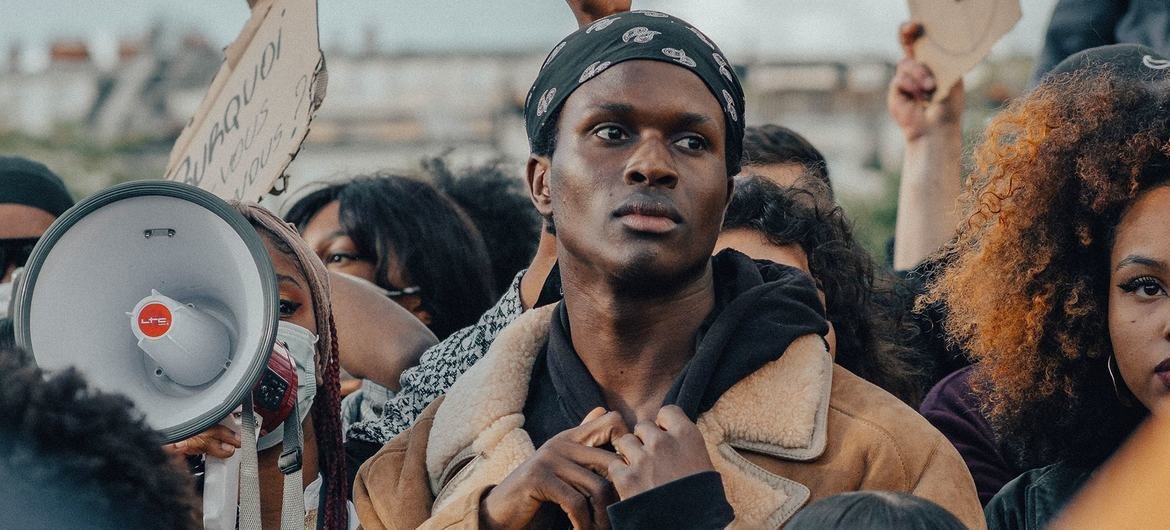 Protestors take part in a Black Lives Matter demonstration in Paris, France. Protestors take part in a Black Lives Matter demonstration in Paris, France.