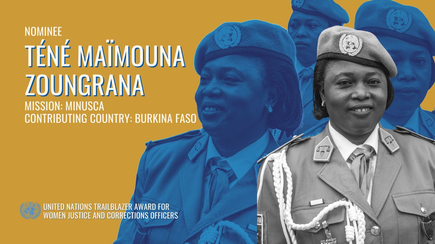 Burkina Faso'dan Téné Maïmouna Zoungrana, MINUSCA, CAR'da BM Misyonu ile hizmet veriyor.
