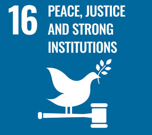 SDG 16: Peace, Justice and Strong Institutions.