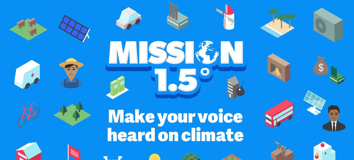 The mobile game Mission 1.5 by UNDP and partners allows users to vote on climate solutions and actions they wat to see happen. The mobile game Mission 1.5 by UNDP and partners allows users to vote on climate solutions and actions they wat to see happen.