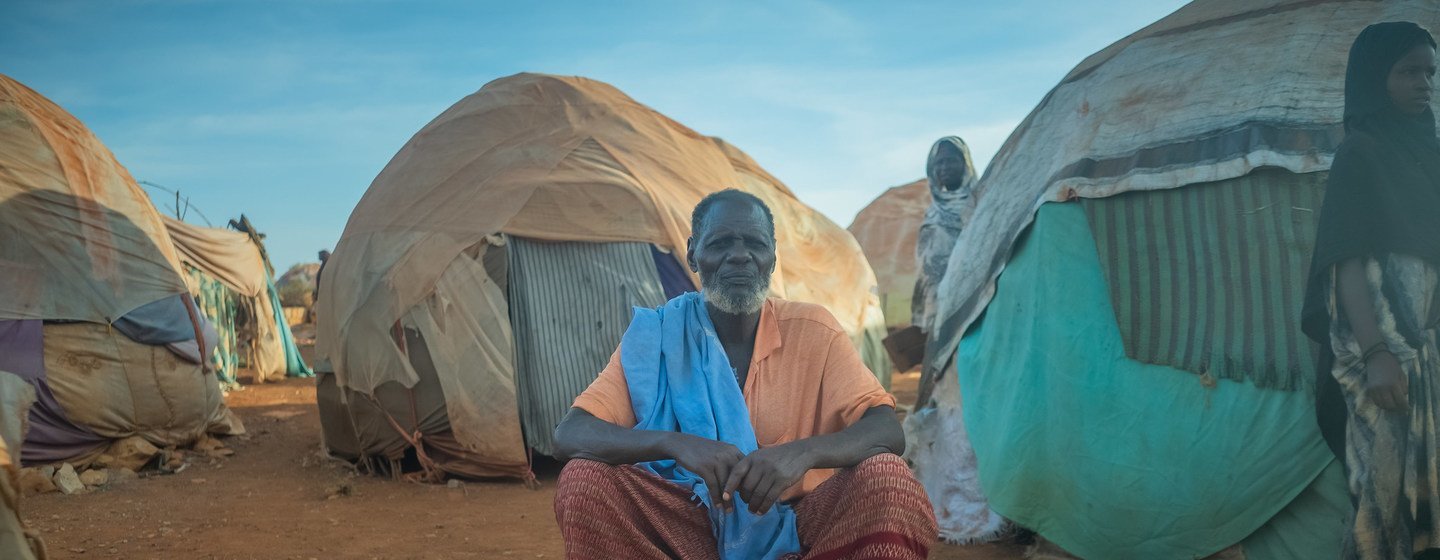 Somali elder at an internally displaced people (IDPs) in Baidoa, Somalia. Somali elder at an internally displaced people (IDPs) in Baidoa, Somalia.