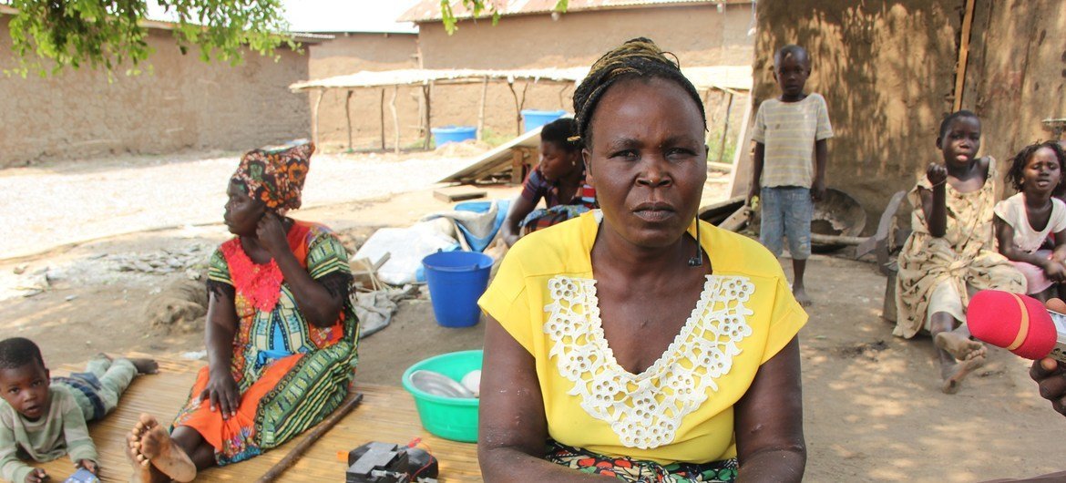 Nyanjura Nyangoma's family lost their home in the floods Nyanjura Nyangoma's family lost their home in the floods