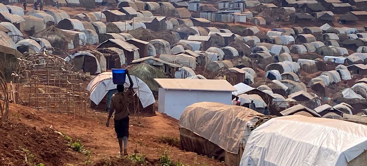 A displaced persons camp in the Democratic Republic of the Congo. A displaced persons camp in the Democratic Republic of the Congo.