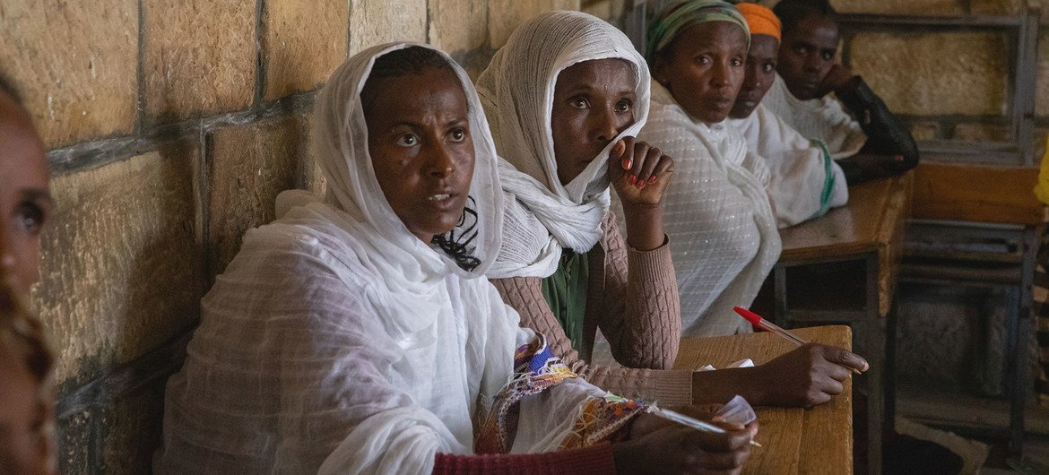 Displaced people in Adigrat town, in the Tigray region of northern Ethiopia. Displaced people in Adigrat town, in the Tigray region of northern Ethiopia.