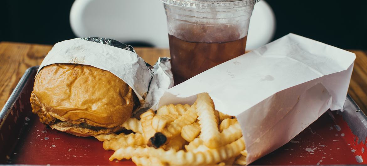 A fast food restaurant meal. A fast food restaurant meal.