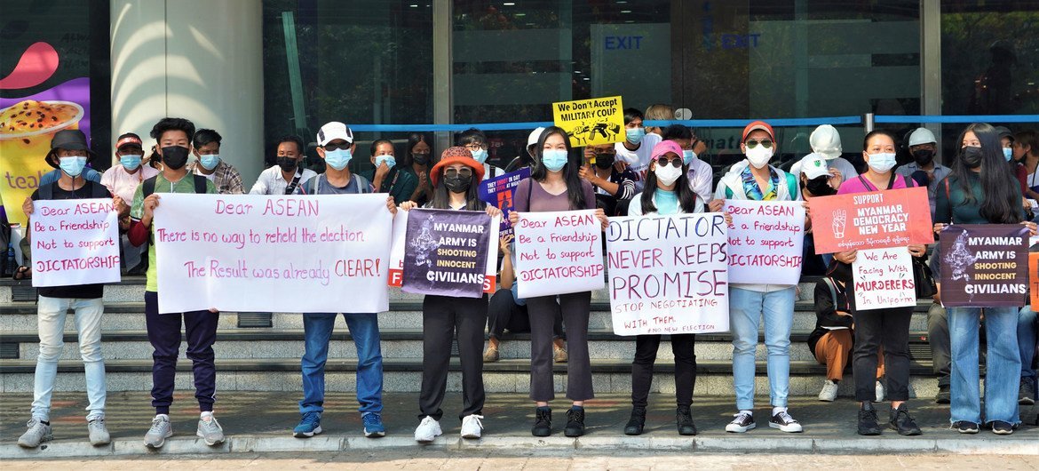 Political instability is continuing in Myanmar. Political instability is continuing in Myanmar.