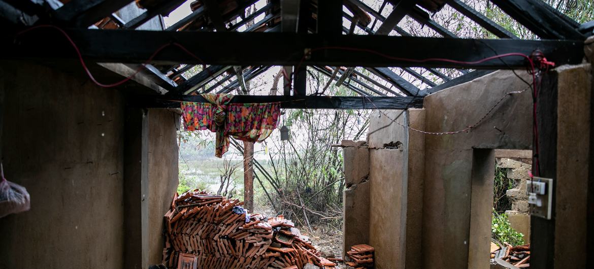 An elderly couple, hit severely by this year’s storm season. They recount their harrowing experience of flood waters rising in their simple one-room home. An elderly couple, hit severely by this year’s storm season. They recount their harrowing experience of flood waters rising in their simple one-room home.