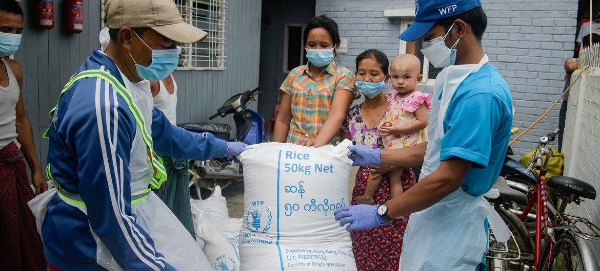 WFP have launched an urban food response, targeting two million people in Yangon and Mandalay, Myanmar’s two biggest cities. WFP have launched an urban food response, targeting two million people in Yangon and Mandalay, Myanmar’s two biggest cities.
