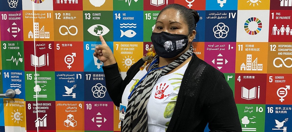 Immaculata Casimero, of the Wapichan nation in Guyana is an Indigenous leader who works empowering women in her community. Immaculata Casimero, of the Wapichan nation in Guyana is an Indigenous leader who works empowering women in her community.