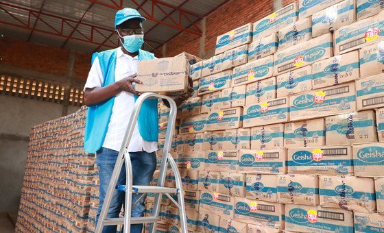 Soap is prepared for distribution by UNHCR in a warehouse in eastern Democratic Republic of the Congo. Soap is prepared for distribution by UNHCR in a warehouse in eastern Democratic Republic of the Congo.