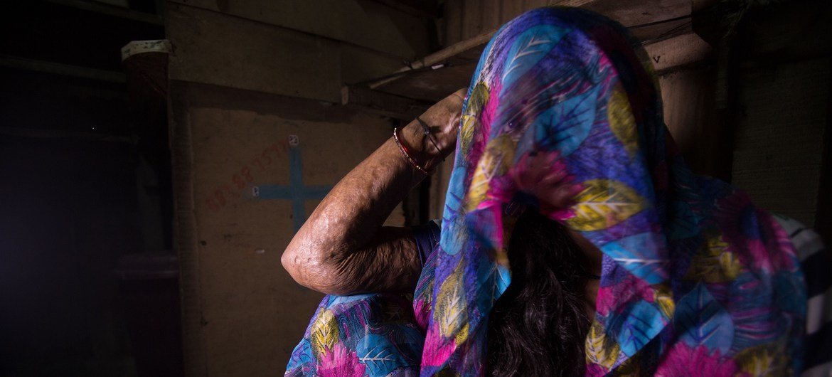 UN officials say that gender-based violence is a “shadow pandemic,” hidden beneath COVID-19. UN officials say that gender-based violence is a “shadow pandemic,” hidden beneath COVID-19.