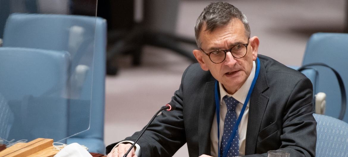 Volker Perthes, Special Representative for Sudan and Head of the UN Integrated Transition Assistance Mission in Sudan (UNITAMS), briefs Security Council members on the Sudan and South Sudan. Volker Perthes, Special Representative for Sudan and Head of the UN Integrated Transition Assistance Mission in Sudan (UNITAMS), briefs Security Council members on the Sudan and South Sudan.