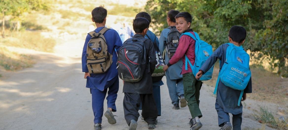 Young boys walk to school in Afghanistan. (File) Young boys walk to school in Afghanistan. (File)