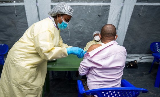A vaccination campaign against COVID-19 is launched in Goma, Democratic Republic of the Congo, with the vaccines received through the COVAX initiative. A vaccination campaign against COVID-19 is launched in Goma, Democratic Republic of the Congo, with the vaccines received through the COVAX initiative.