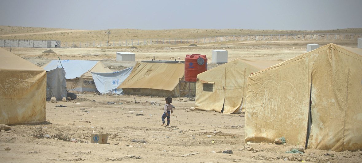 A child walks in Al Hol camp in northeast Syria where more than 90 per cent of the people are women and children (file photo). A child walks in Al Hol camp in northeast Syria where more than 90 per cent of the people are women and children (file photo).