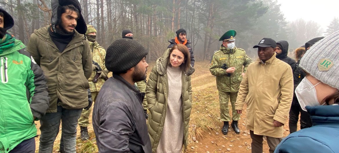 Migrants stranded in harsh conditions on the Belarus-Poland border. Migrants stranded in harsh conditions on the Belarus-Poland border.