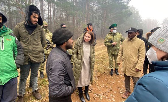 Migrants stranded in harsh conditions on the Belarus-Poland border. Migrants stranded in harsh conditions on the Belarus-Poland border.