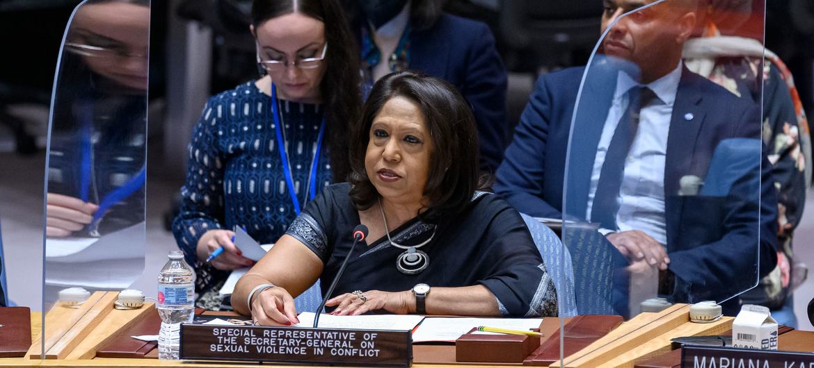 Pramila Patten, Secretary-General's Special Representative on Sexual Violence in Conflict, summarizes the United Nations Security Council meeting on women and peace and security.