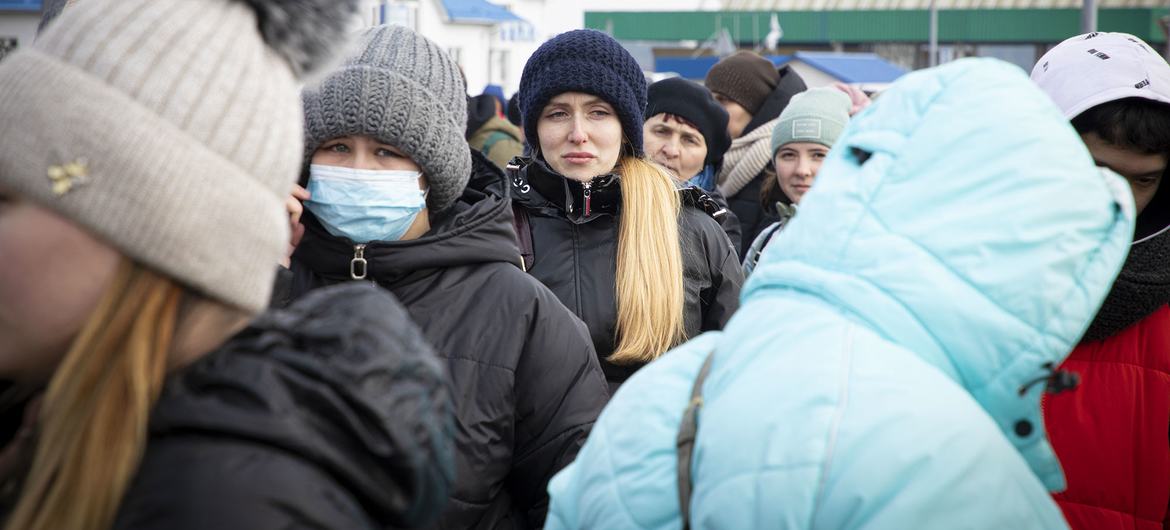 Thousands of Ukrainians seek safety in neighbouring Poland. Thousands of Ukrainians seek safety in neighbouring Poland.