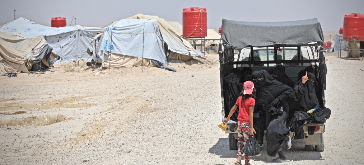 Al Hol camp is home to more than 70,000 people of which more than 90 per cent are women and children. Iraqis and Syrians constitute more than 80% of the population. (16 June 2019) Al Hol camp is home to more than 70,000 people of which more than 90 per cent are women and children. Iraqis and Syrians constitute more than 80% of the population. (16 June 2019)
