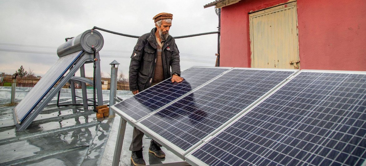 A health centre in Afghanistan is using renewable energy reducing the reliance on fossil fuels which are contributing to climate change. A health centre in Afghanistan is using renewable energy reducing the reliance on fossil fuels which are contributing to climate change.