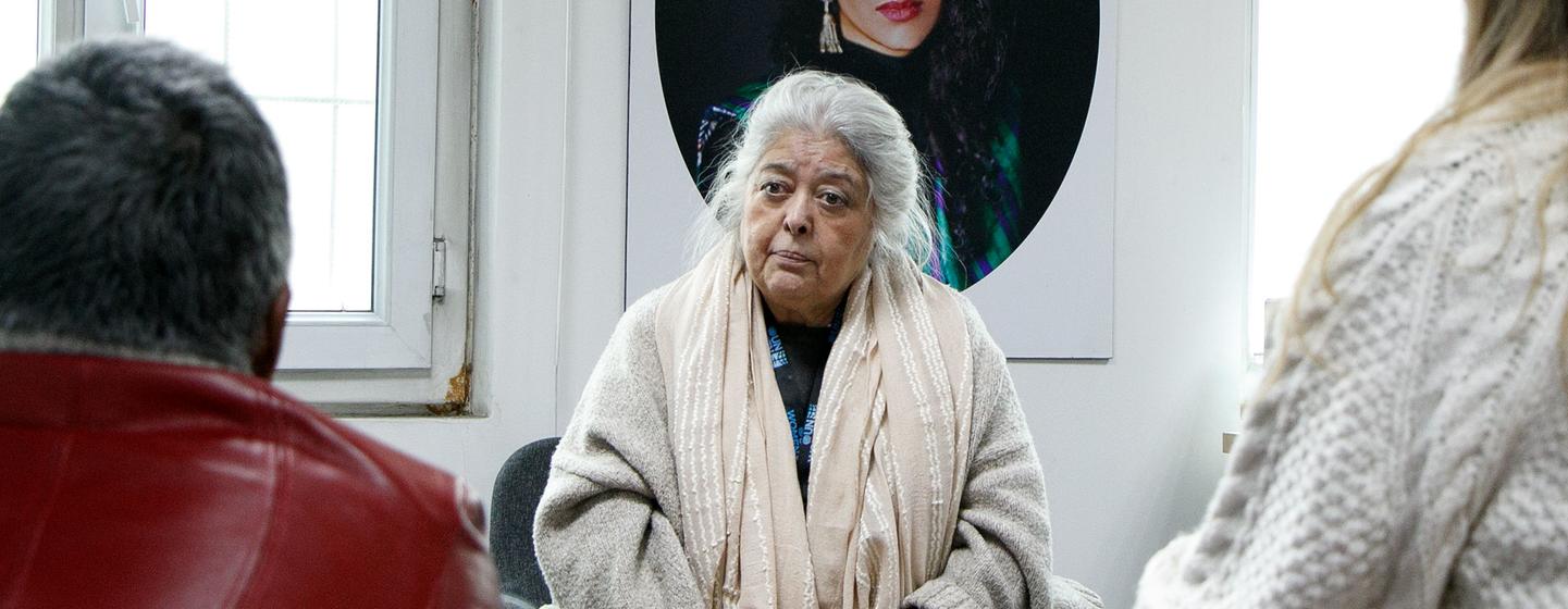 Mahbouba Seraj, one of the world’s most prominent women’s rights activists, at a meeting in Kabul with UN Women on implementing a women-centred response to the humanitarian crisis. Mahbouba Seraj, one of the world’s most prominent women’s rights activists, at a meeting in Kabul with UN Women on implementing a women-centred response to the humanitarian crisis.