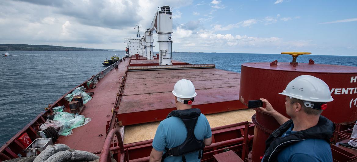 The first shipment of over 26,000 tons of Ukrainian food under a Black Sea export deal was cleared to proceed today, towards its final destination in Lebanon.