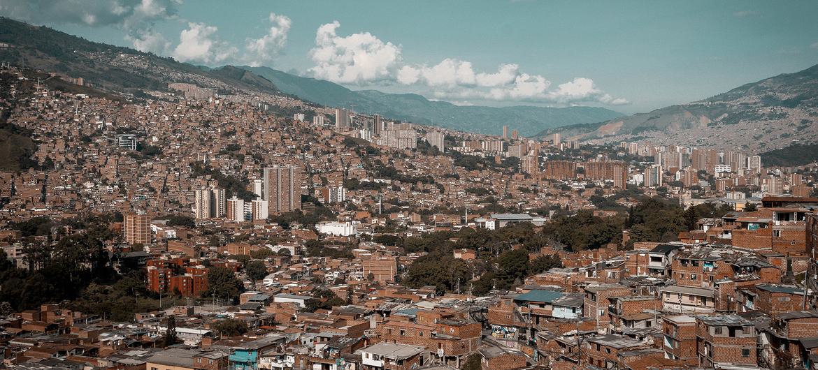 Aerial view of Medellin, Colombia. Aerial view of Medellin, Colombia.