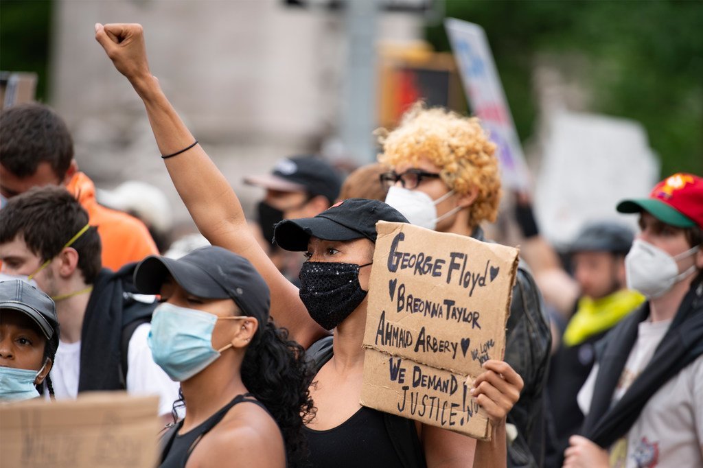 A protest in New York City against racism and police violence, following the death of George Floyd (file photo).