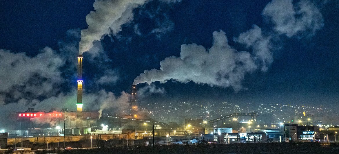 Emissions from coal-fired power plants contribute to air pollution in Ulaanbaatar, Mongolia. Emissions from coal-fired power plants contribute to air pollution in Ulaanbaatar, Mongolia.