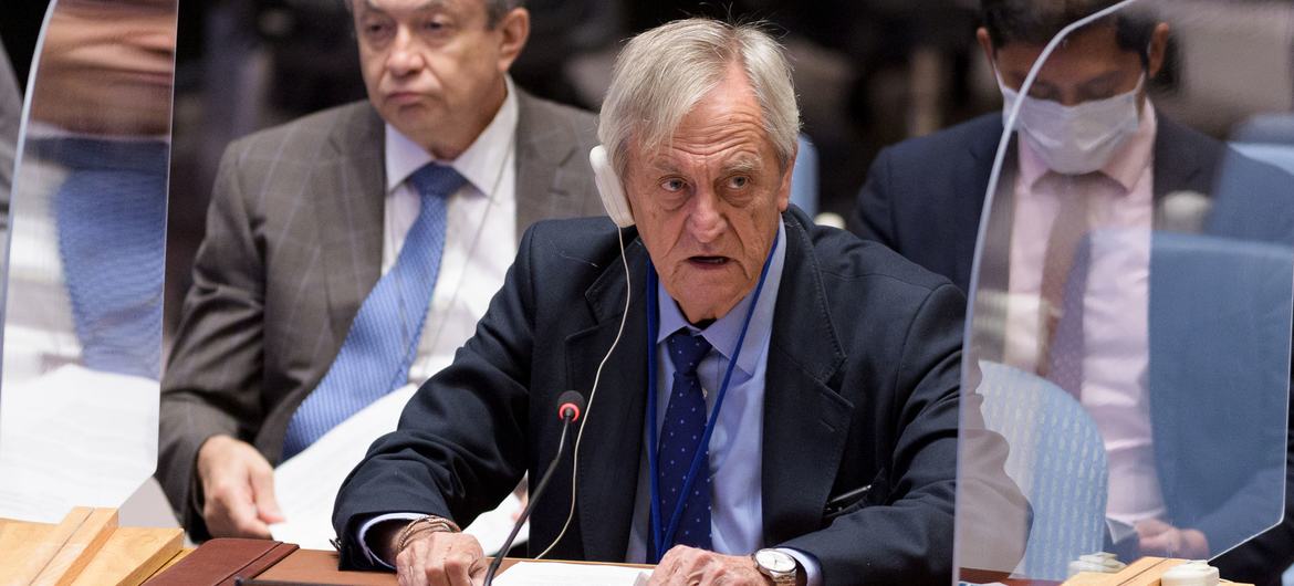 UN Special Representative for South Sudan Nicholas Haysom briefed the Security Council.  (File)