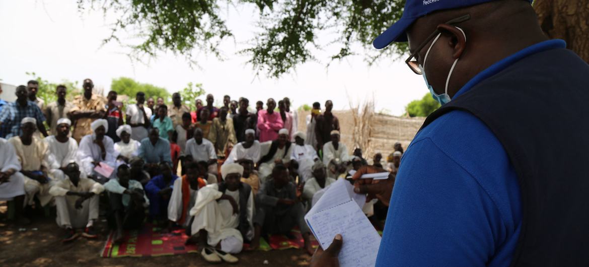 Meeting with project beneficiaries, Community-Based Resolution Mechanisms and Peacebuilding Committees in Al Fado, Assalaya Locality, East Darfur, Sudan... Meeting with project beneficiaries, Community-Based Resolution Mechanisms and Peacebuilding Committees in Al Fado, Assalaya Locality, East Darfur, Sudan...