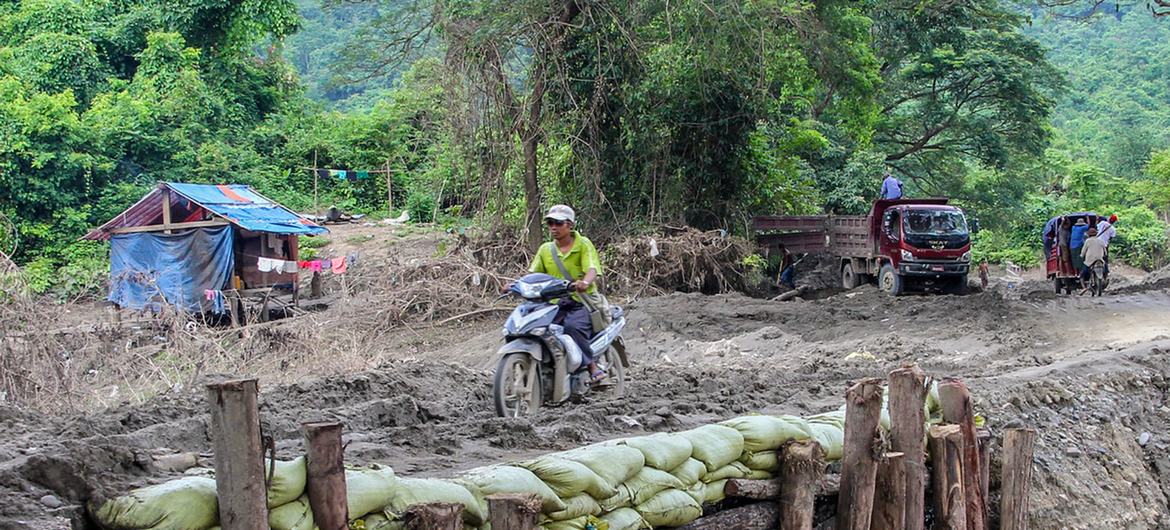 A rural scene in the Sagaing region of Myanmar. A school in Let Yet Kone was attacked on 18 September, killing at least 13, including 11 children. A rural scene in the Sagaing region of Myanmar. A school in Let Yet Kone was attacked on 18 September, killing at least 13, including 11 children.
