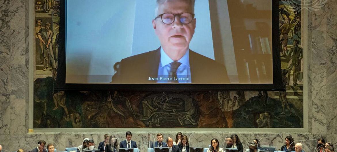 Under-Secretary-General for Peace Operations Jean-Pierre Lacroix briefs the Security Council virtually on Sudan, South Sudan and the situation in Abyei. Under-Secretary-General for Peace Operations Jean-Pierre Lacroix briefs the Security Council virtually on Sudan, South Sudan and the situation in Abyei.