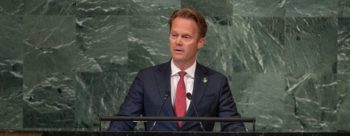 Jeppe Kofod, Minister for Foreign Affairs of Denmark, addresses the general debate of the General Assembly’s seventy-seventh session. Jeppe Kofod, Minister for Foreign Affairs of Denmark, addresses the general debate of the General Assembly’s seventy-seventh session.