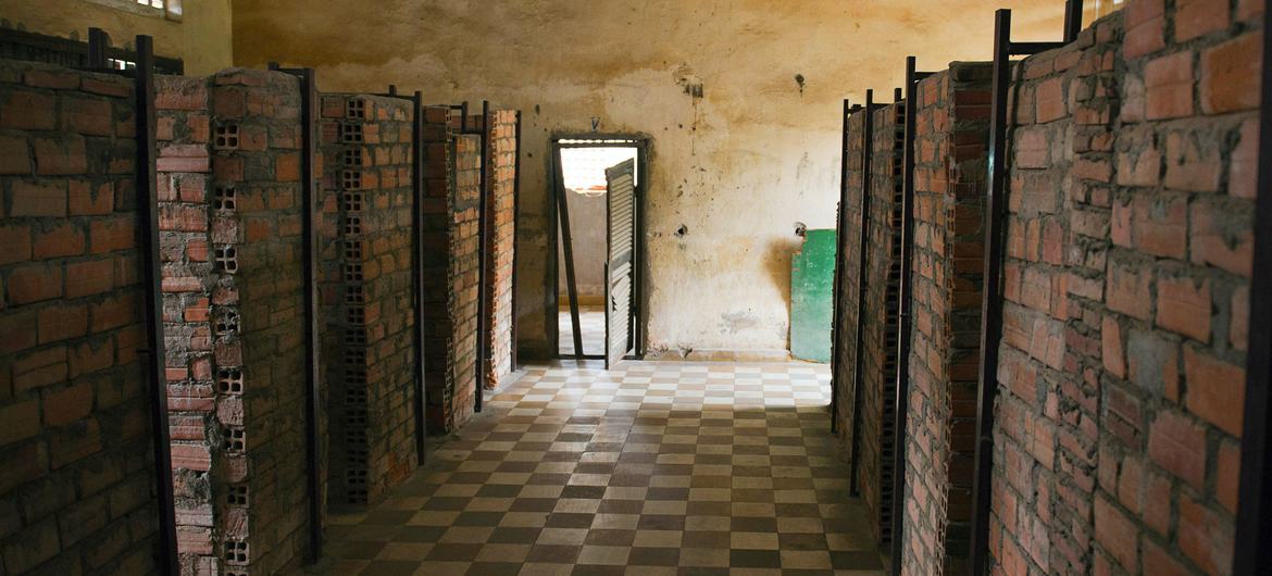 Tuol Sleng Genocide Museum in Phnom Penh, Cambodia, the site of the Khmer Rouge’s infamous Security Prison S-21 where torture was routinely practiced. Tuol Sleng Genocide Museum in Phnom Penh, Cambodia, the site of the Khmer Rouge’s infamous Security Prison S-21 where torture was routinely practiced.