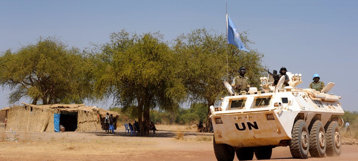 UN peacekeepers patrol the Abyei area (file photo). UN peacekeepers patrol the Abyei area (file photo).