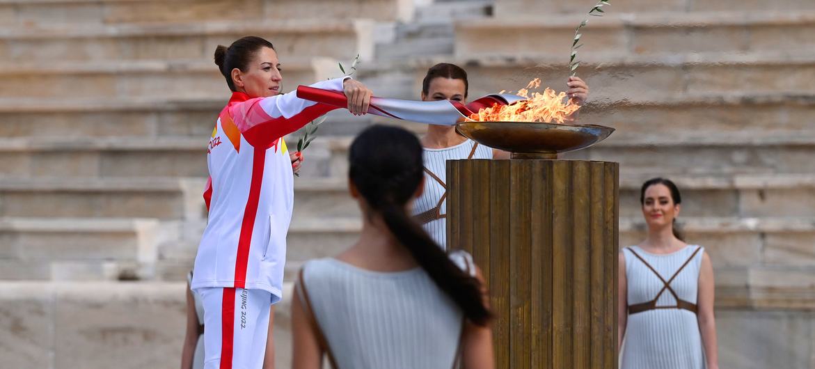 Beijing 2022 - Handover Ceremony of the Olympic Flame in Athens, Greece. Beijing 2022 - Handover Ceremony of the Olympic Flame in Athens, Greece.