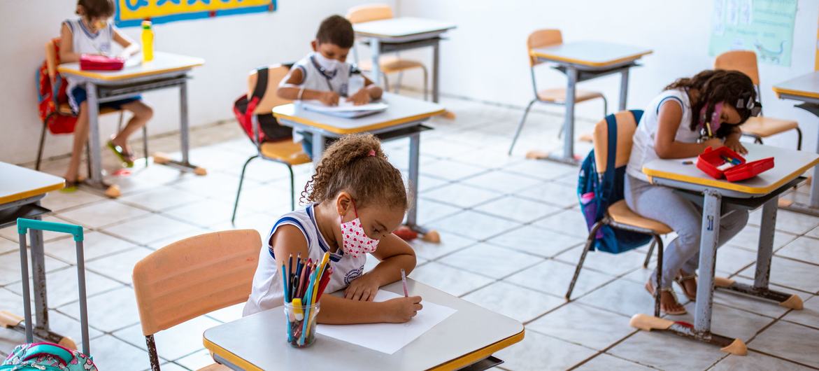 Safe reopening of schools in the northeastern state of Rio Grande do Norte, in Brazil. Safe reopening of schools in the northeastern state of Rio Grande do Norte, in Brazil.