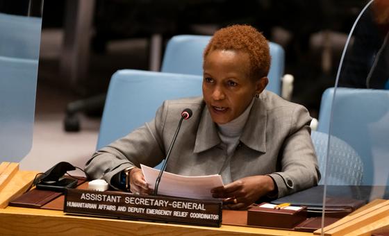 Joyce Msuya, Assistant Secretary-General for Humanitarian Affairs and Deputy Emergency Relief Coordinator, briefs UN Security Council members on the situation in Syria. Joyce Msuya, Assistant Secretary-General for Humanitarian Affairs and Deputy Emergency Relief Coordinator, briefs UN Security Council members on the situation in Syria.