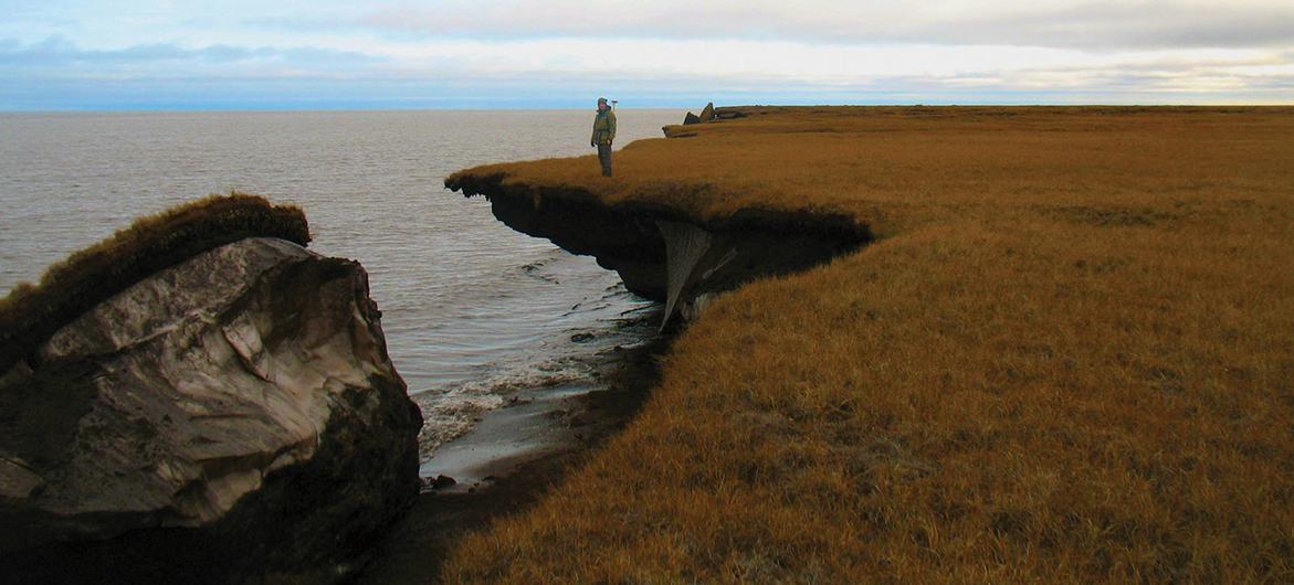 The erosion of permafrost on Alaska’s Arctic Coast. The erosion of permafrost on Alaska’s Arctic Coast.