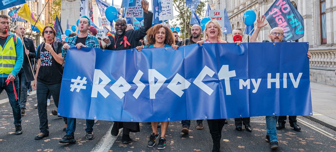 Respect my HIV protest in London, November 2021. Respect my HIV protest in London, November 2021.