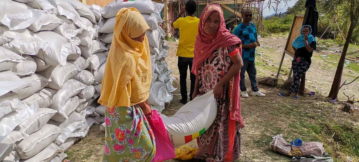 Lifesaving food is delivered to people in Amhara, Ethiopia. Lifesaving food is delivered to people in Amhara, Ethiopia.