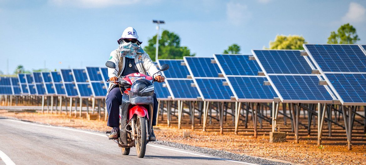 A solar panel farm in Chaiyabhum Province in Thailand. A solar panel farm in Chaiyabhum Province in Thailand.