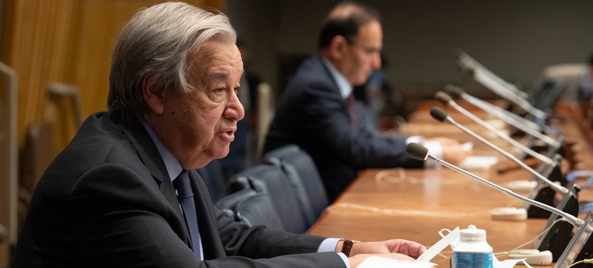 Secretary-General António Guterres addresses the Conference on the Establishment of a Middle East Zone Free of Nuclear Weapons and Other Weapons of Mass Destruction. Secretary-General António Guterres addresses the Conference on the Establishment of a Middle East Zone Free of Nuclear Weapons and Other Weapons of Mass Destruction.